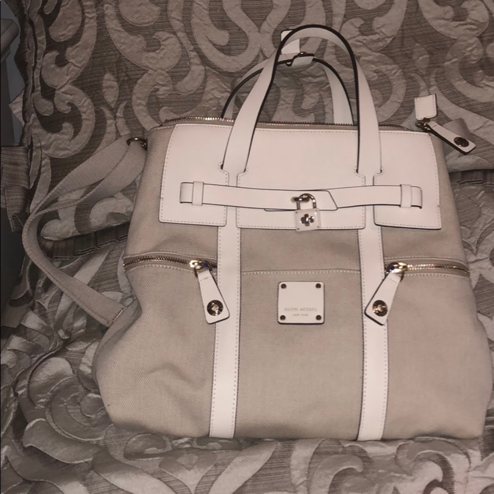 White Henri Bendel BackPack Large Jetsetter
